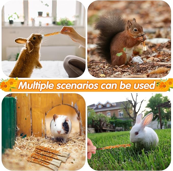 Apple Sticks for Rabbits, Natural Bunny Chew Toys Wood Treats Food for Small Animals,Hamsters, Chinchillas Squirrel Bunny Guinea Pigs Small Pet Apple Chew Sticks-Mewly Pet