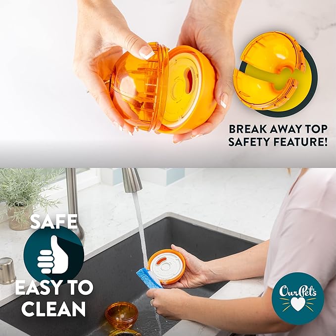 OurPet's IQ Treat Ball Interactive Food Dispensing Dog Toy , Assorted Colors-Mewly Pet