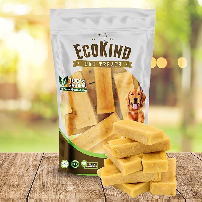 EcoKind Premium Gold Yak Cheese Himalayan Dog Chews, Healthy Dog Treats for Small Dogs, All Natural, High Protein Dog Chew, Chicken, Small - 8 Chews-Mewly Pet