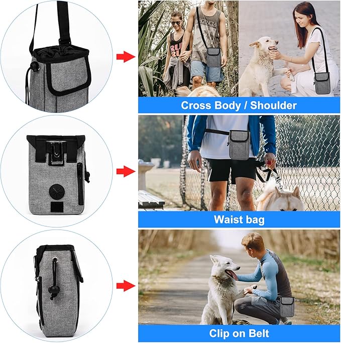 Modoker Dog Travel Bag Backpack, Airline Approved Pet Accessories Organizer for Dog and Cat with Shoulder Strap, 2 Dog Food Storage Containers, 2 Collapsible Dog Bowls,1 Pet Mat, Rose Red-Mewly Pet