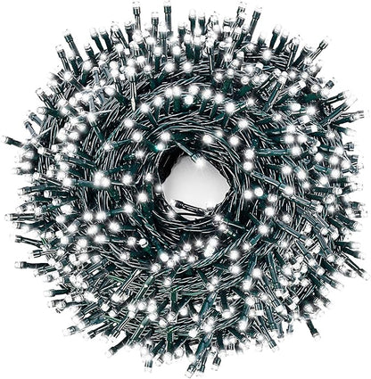 Decute 800LED 272ft Christmas String Lights UL Certified 8 Modes, Waterproof Outdoor Indoor Twinkle Starry Light for Christmas Tree Patio Garden Party Decor, Cool White