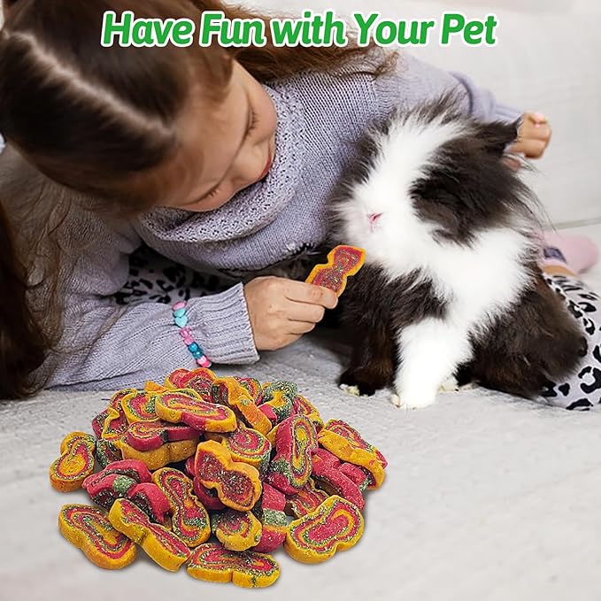 Fhiny Rabbit Chew Toys Mixed Forage Beetroot Carrot and Pumpkin Bunny Treats for Hamsters Guinea Pigs Chinchillas and Other Small Rodents Teeth Grinding (0.57lb/260g)-Mewly Pet