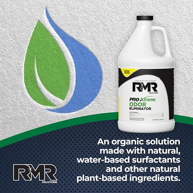 RMR PRO-Xtreme Odor Eliminator, Commercial-Strength Formula, Naturally Destroys Odors, Organic Solution, Tackles The Worst Odors, No Masking or Cover-Up Fragrances, Safe and Easy to Use, 1 Gallon-Mewly Pet