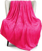 Exclusivo Mezcla Fleece Throw Blanket for Couch, Sofa, 300GSM Super Soft and Warm Blankets, Hot Pink Throw All Season Use, Cozy, Plush, Lightweight, 50x60 Inches