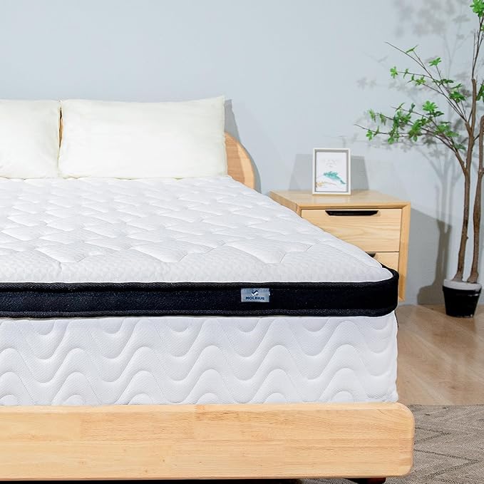 Full Size Mattress in a Box | Full Mattresses 12 Inch Hybrid | Medium Firm Memory Foam and Individual Pocket Springs Bed Matress | Fiberglass Free | Breathable | CertiPUR-US