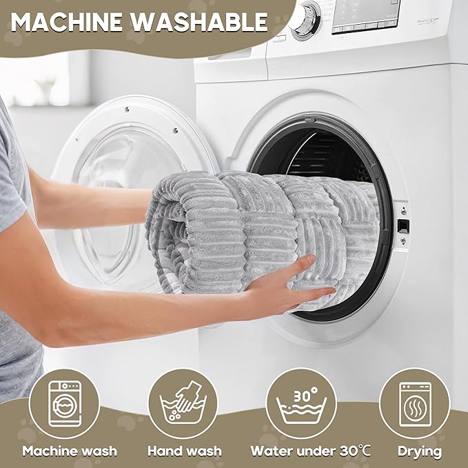 Dog Car Bed Mat, Non-Slip Backseat Extender Pet Blanket, Plaid Dog Bed for SUVs, Sedans & Trucks, Chew-Resistant Travel Pad for Dogs, Easy Clean & Scratch-Proof & Comfort (50"x24.6") Light Gray-Mewly Pet