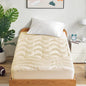 SLEEP ZONE Twin XL Cooling Mattress Topper for College Dorm, Premium Zoned Cool Mattress Pad Cover, Padded Mattress Protector Breathable Washable, Deep Pocket 8-21" (Beige, Twin XL)