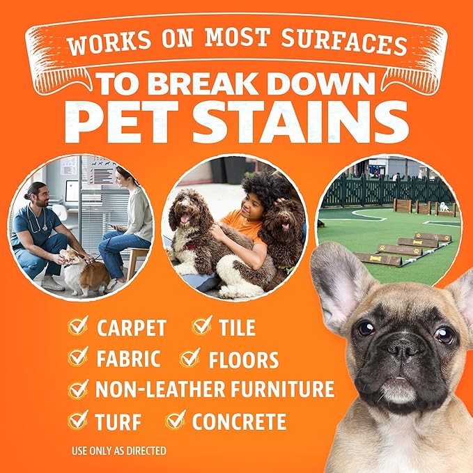 ANGRY ORANGE 1 Gallon Enzyme Cleaner and Deodorizer, Pet Stain and Odor Remover for Dog & Cat Urine and Stains - Citrus, Made in USA-Mewly Pet