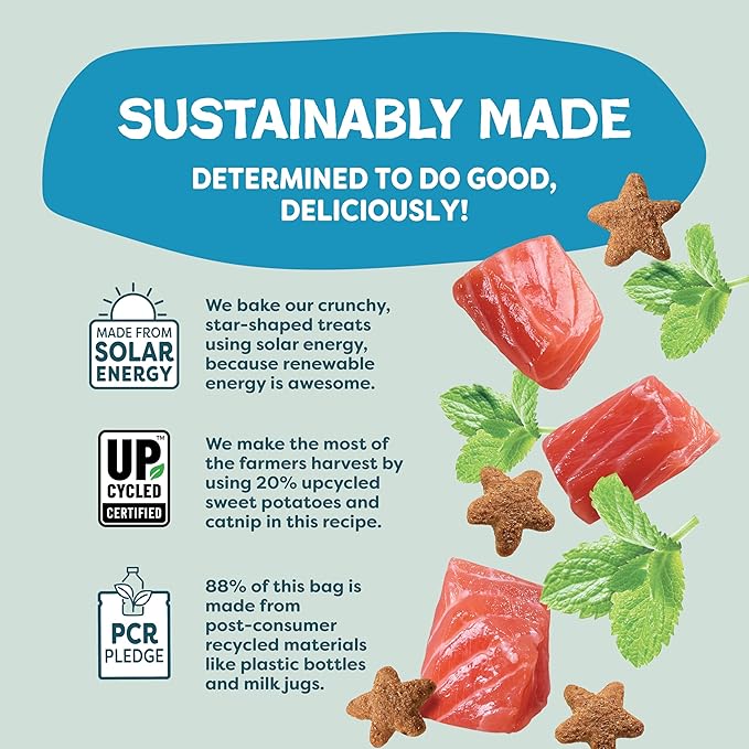 Shameless Pets Crunchy Cat Treats - Catnip Treats for Cats with Digestive Support, Kitten Treats with Real Ingredients, Natural & Healthy Flavored Feline Snacks - Fintastic Catnip, 1-Pk-Mewly Pet