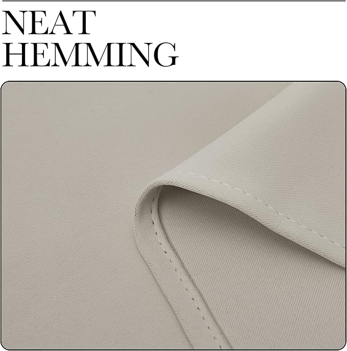 NICETOWN Room Darkening Curtain Panels for Cafe, Thermal Insulated Grommet Room Darkening Draperies/Drapes for Window (Natural, 2 Panels, W55 x L68 -inch)