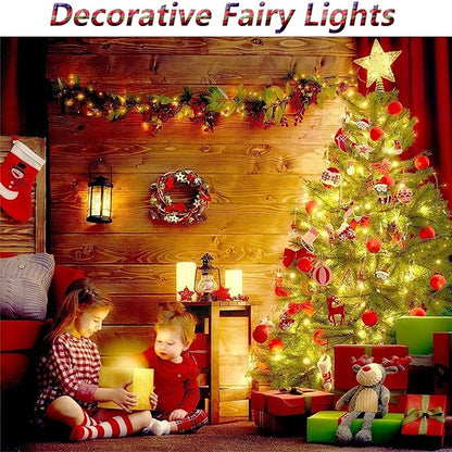 Super Long LED String Lights 99ft 300 LEDs Fairy String Lights with Switch/Timer, Indoor/Outdoor Copper String Lights with Remote, for Birthday Wedding Christmas, Plug in/8 Modes Warm White