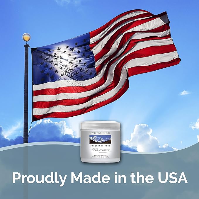 SMELLS BEGONE Air Freshener Odor Absorber Gel - 15 oz, Pack of 2 - Absorbs and Eliminates Odor in Pet Areas, Bathrooms, Cars, & Boats - Made with Essential Oils - Fragrance Free-Mewly Pet