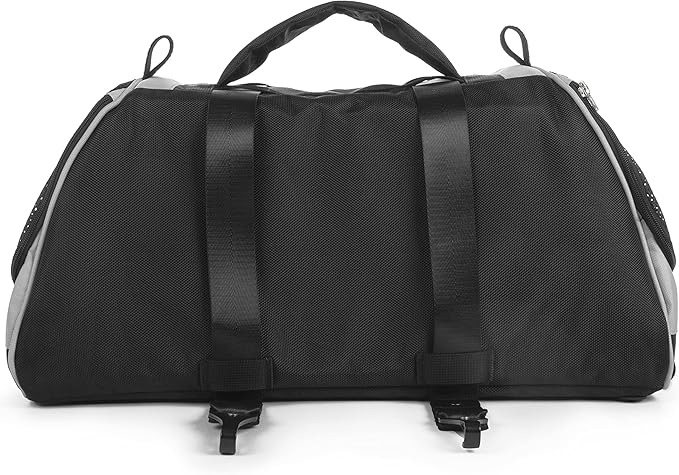 Sherpa Forma Frame Crash-Tested Travel Pet Carrier, Airline Approved & Guaranteed On Board - Black, Medium-Mewly Pet