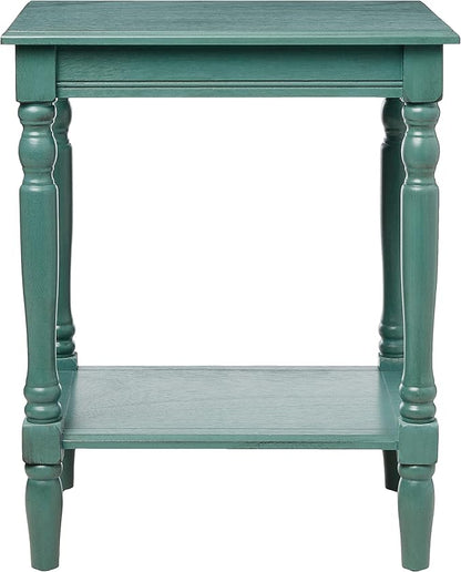 Decor Therapy Accent Table with Storage, Casual Style, Modern End Table, Sturdy, Blue Gray - (24" x 19.5" x 15.75")