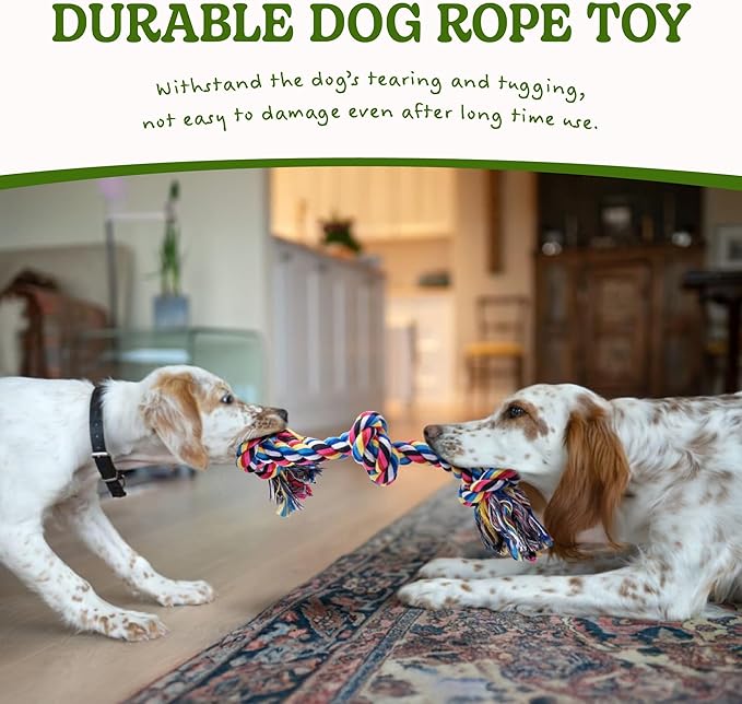 Dog Rope Toy for Large Dogs, 2 Pack Heavy Duty Dog Chew Toys for Aggressive Chewers, Indestructible Dog Toys for Super Chewer, Durable Tug of War Pet Toy for Medium to Large Breed Teeth Cleaning-Mewly Pet