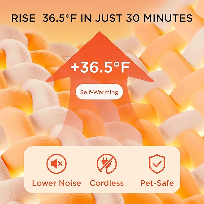 Bedsure Self Warming Dog Beds Large Sized Dog - Extra-Large Orthopedic Waterproof Puppy Bed with Removable Washable Cover, Egg Crate Foam Pet Mat, Suitable for Pet Up to 100 lbs-Mewly Pet