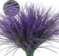 RECUTMS Fake Outdoor Plants, Fake Plants Artificial Grass Plants Fake Bushes Faux Shrubs Wheat Grass Purplish Red Artificial Plants Outdoor UV Resistant for Garden Porch Yard Home Decor(Purple)