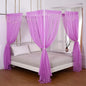 Akiky Bed Canopy with Lights Canopy Bed Curtains Canopy for Girls Boys Adults,Home Decoration Set of 8 Panels (Full/Queen, Purple)