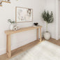 Plank+Beam Solid Wood Console Table, 66 Inch, Sofa Table, Narrow Entryway Table for Hallway, Behind The Couch, Living Room, Foyer, Easy Assembly, Blonde