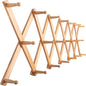 SKOLOO Hat Rack for Wall with 20 Hooks, Solid Wooden, Modern, Expandable Coat Rack Wall Mount for Coats, Hats, Bags, Baseball Caps, Natural Color