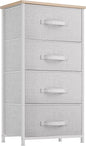 YITAHOME 4-Drawer Fabric Dresser, Dresser for Bedroom, Living Room, Hallway, Closet(White)