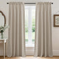RYB HOME Natural Beige Linen Sheer Curtains 84 inches Long for Bedroom and Living Room, Weave Textured/Rod Pocket, Light Filtering Sheer Curtains and Drapes, W 52 x L 84 inches, 2 Panels Set