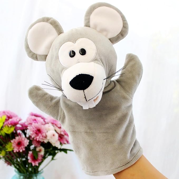 Mouse and Cat Wrestling Toy Puppet, Wrestler Play Doll Glove, Animal Arm Hand Funny Interactive Mice Cat Toy for Pet Lovers-Mewly Pet