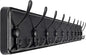 SKOLOO Coat Rack Wall Mounted - 38.3'' Long, Wooden, Heavy Duty, Rustic Coat Hooks for Wall, 16'' Hole to Hole, Wall Coat Rack with 10 Triple Hooks for Hanging Clothes, Jacket, Hat(Black)