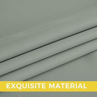 NICETOWN Sage Green Sound Blocking Drapes - Grommet Thermal Insulated Shades for Living Room, Yard, Bedroom, Office, Closet - Machine Washable, 2 Panels, W52 x L95
