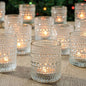 48pcs Votive Candle Holders for Home Decor, Clear Glass DIY Wax Filling Tealight Candle Holders, Tea Light Candles Holder for Wedding Table Decoration