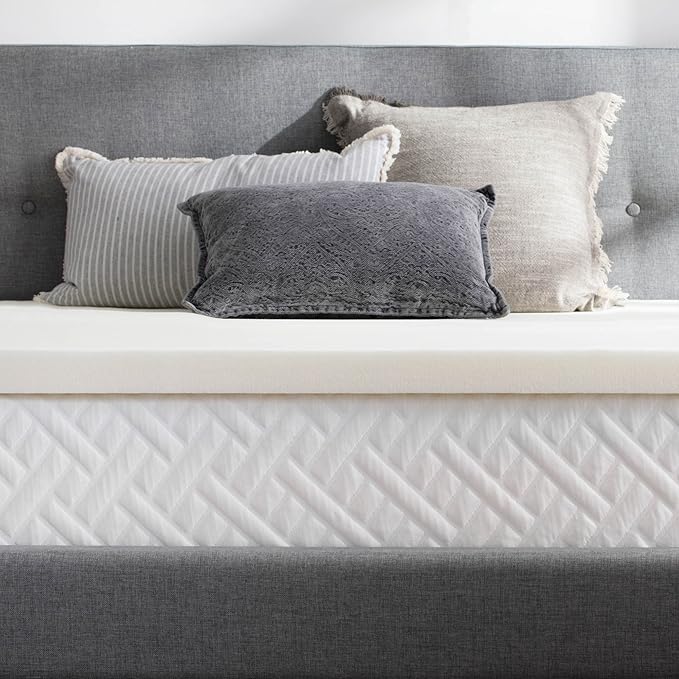 WEEKENDER 2 Inch Memory Foam Mattress Topper - California King,White