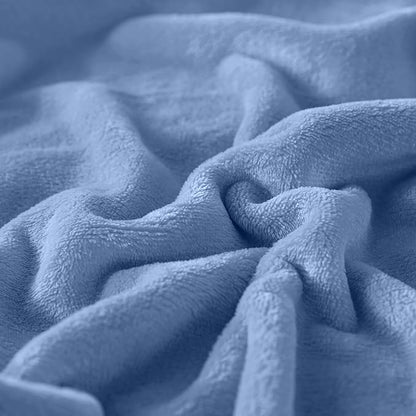 Soft Twin Size Blanket for All Season Lightweight Thermal Fleece Summer Autumn Fall Winter Spring Blankets for Twin/Twin XL Extra Long Bed Couch Sofa,66x90 Inches,Washed Blue