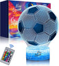 Nice Dream Soccer Night Light for Kids, 3D Illusion Night Lamp, 16 Colors Changing with Remote Control, Kids Room Decor, Toys Gifts for Children Boys Girls