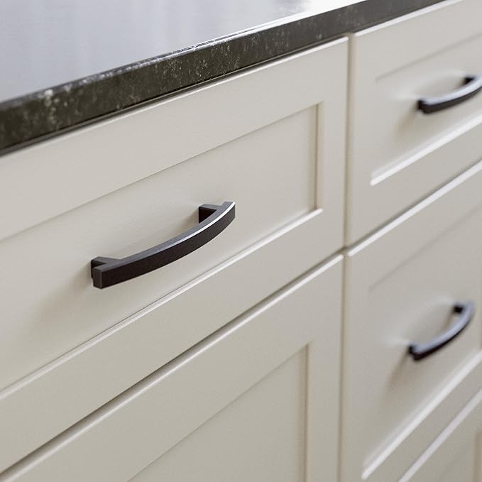 Franklin Brass (5-Pack) – Deep Bronze Cabinet Handles, 5-1/16 Inch Hole Center, Pulls for Drawers, Kitchen Cabinet Door, Dressers | Pierce