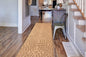Custom Length Cut to Size Tribal Ethnic Southwestern Inspired Hallway Runner Rug, Non Slip Rubber Backed, 31 inch Wide X Customized Length, Inca Tan, 31 inch X 20 feet