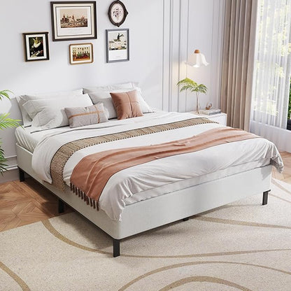 King Box Spring, 9 Inch Metal King Size Box Spring Only, Heavy Duty Metal Frame Mattress Foundation Support for 3000lbs, Easy Assembly, Noise Free, Non Slip