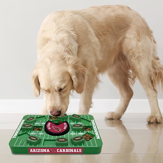 Pets First NFL Arizona Cardinals Large Puzzle Toy, Dog Puzzle Treat Toy, New Large Size, Interactive Dog Treat Toy, Dog Slow Feeding Toy-Mewly Pet