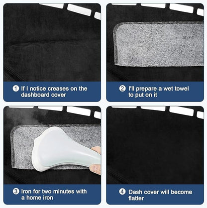 Dashboard Cover Mat Custom Fit for 2017-2022 Honda CR-V Dash Cover Nonslip Dash Mat Protector Sunshade No Glare Black