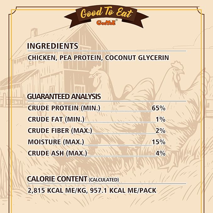 Gootoe Chicken Dog Treats – Chicken Roll 12oz – All Natural, Grain-Free, Low Fat, Premium Training Chews, Healthy & Easily Digestible-Mewly Pet
