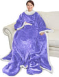 Catalonia Sherpa Wearable Blanket with Sleeves & Foot Pockets for Adult Women Men, Comfy Snuggly Wrap Sleeved Throw Blanket Robe, Gift Idea