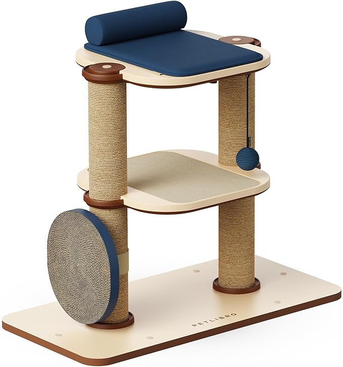 PETLIBRO Infinity Cat Tree Tower for Indoor Cats, Modular Design with Cat Bed, Toy, Felt Pads, Sisal Scratching Posts, 2-Second Setup, Sturdy Multi-Level Activity Center Cat Condo for Any Room-Mewly Pet
