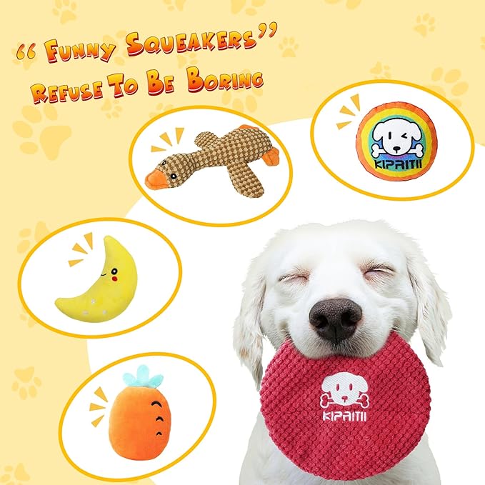 KIPRITII Puppy Teething Chew Toys -25 Pack Dog Chew Toys with Rope Toys, Dog Treat Balls & Squeaky Toy for Puppy and Small Dogs-Mewly Pet