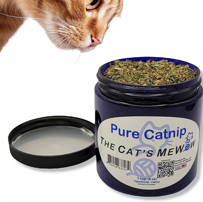 The Cat's MeWow 100% Pure Catnip - All Natural, Non-Addictive Treat for Cats & Kittens-Mewly Pet