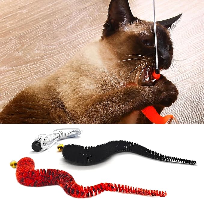 Cat Toys for Indoor Cats,Interactive Door Hanging Cat Toys Attached with Catnip/Feathers/Birds/Worm Toys for Cats/Kitten Toys(3 Pack)-Mewly Pet