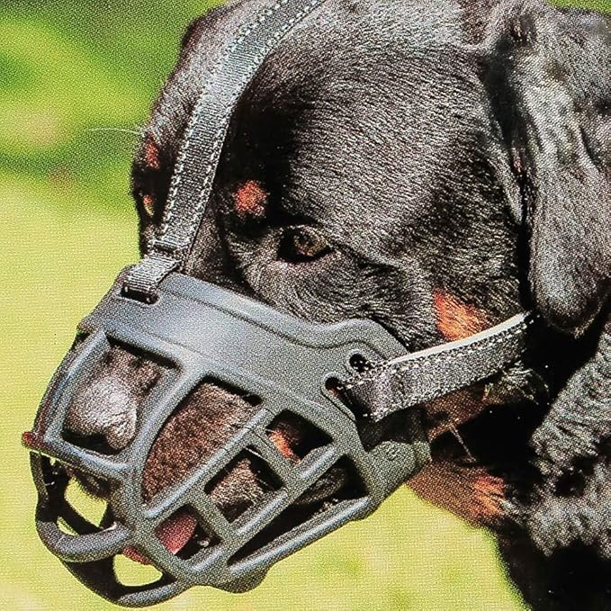 BARKLESS Dog Muzzle, Soft Basket Silicone Muzzle for Dogs to Prevent Biting and Chewing, Breathable Cage Mouth Cover for Training, Allows Drinking and Panting, Used with Collar-Mewly Pet