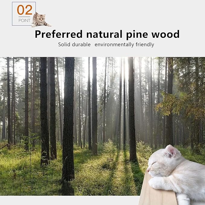 Cat Wall Shelves and Furniture Set with Condos, Perches, Bridge Ladders, Sisal Scratching Posts - Steps and Houses for Cats (A)-Mewly Pet