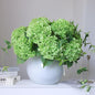 4pcs 21" Faux Dark Green Hydrangeas Artificial Flowers, Real Touch Silk Hydrangea Flowers with Stems for Bridal Wedding Bouquet Party Home Decor