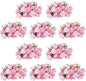 NUPTIO Flower Ball Arrangement Bouquet - 10 Pcs 14.2 inch Diameter Pink Fake Flowers Roses Balls for Centerpieces Tables - Artificial Rose Arrangements for Wedding Centerpiece Table Decorations
