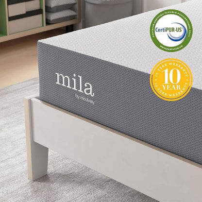 Modway Mila Firm 10" Fiberglass Free Memory Foam Twin Mattress