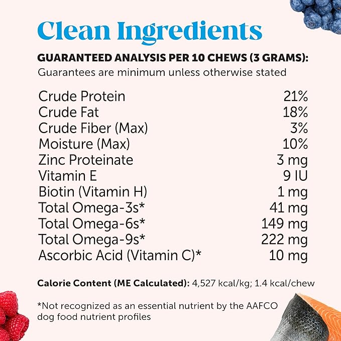 Cat Skin & Coat Health Crunchy & Creamy Chews - Omegas, Vitamin C + E, Biotin Supplement, Soothes Skin and Promotes Shiny Coat, Cat Supplements & Vitamins - Chicken (30-Day Supply)-Mewly Pet